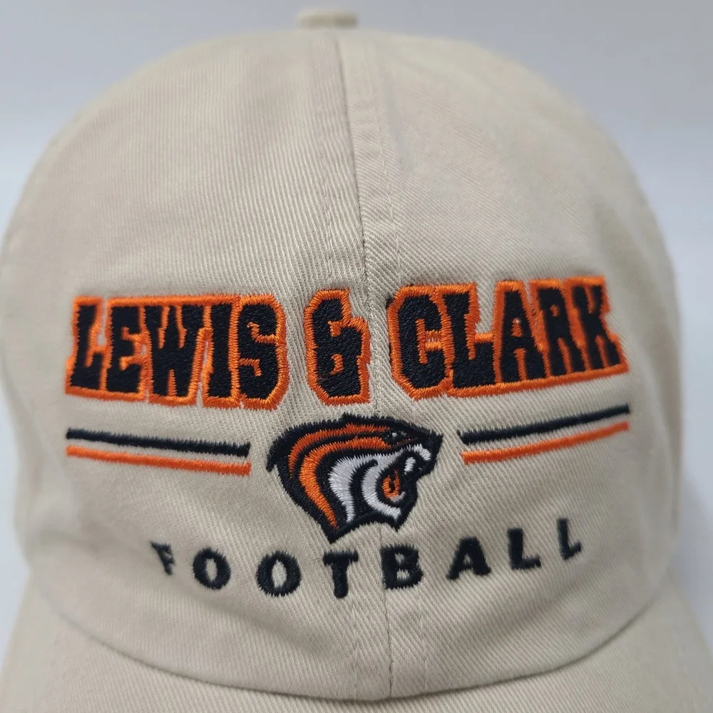 Lewis & Clark Pioneers Hat Strapback Beige NCAA Football College‎ River Otters